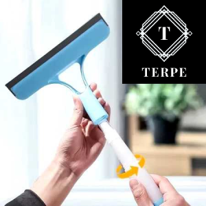 TERPE 3 In 1 Window Cleaning Wiper With Spray Bottle - Effortless Glass Squeegee For Mirrors And Windows