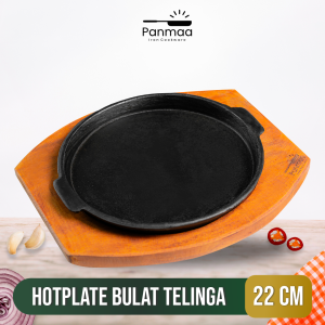 PANMAA Cast Iron Hot Plate Steak / Pepperrice Piring Bulat Telinga (22 cm)