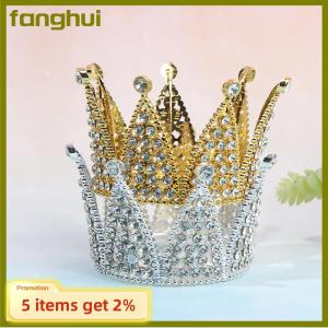 fanghui Crown Cake Topper Tiara Kids Hair Ornament Birthday Party Supplies