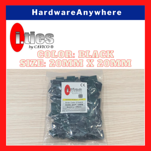 Cable Tie Mounting Base [White / Black] 1 packet of 100pcs - Adhesive mount cable tie holder