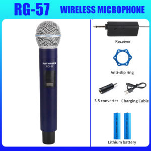 RAYHAYES RG-58 ไมโครโฟนไร้สายของแท้ของแท้แบบชาร์จไฟได้แบบมืออาชีพไมโครโฟนเหมาะสำหรับลำโพงคาราโอเกะบลูทูธ microphone