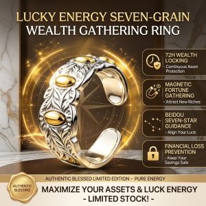 7 Seeds Ring Wealth Protection Lucky Charm Feng Shui Ancient Blessing Ring Fortune Jewelry Accessories