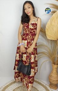 SudanBali Dress Moza Dress Wanita Busui Korean Style Dress Rayon Premium Long Dress