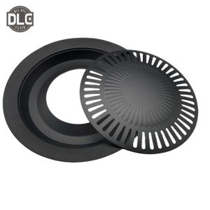 BBQ outdoor camping smoke-free non-stick pan round frying pan 2in1