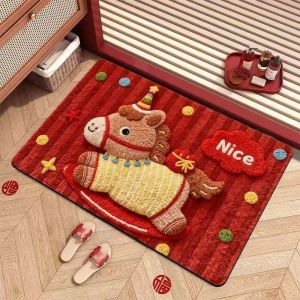 ✨🦄 Cartoon Diatomaceous Mud Bath Mat - Super Absorbent Anti-Slip Waterproof & Durable Floor Mat For Bathroom/Shower With Soft Texture