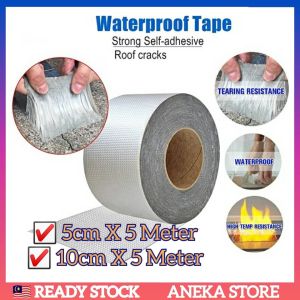 💥READY STOCK💥 Super Waterproof Butyl Rubber Self Adhesive Aluminium Foil Tape Super Strong Repair Awning Roof Pipe Water Tank Anti-leakage Pelekat Gam Pita Kuat Menampal Tampal Zink Tangki Air Paip Atap Rumah Bumbung Dinding Singki Bocor Tape