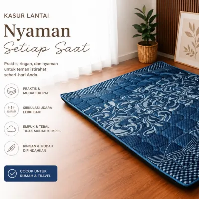 Kasur Lipat Gulung Minimalis Busa Super Premium Anti Kempes Garansi 5 Tahun Kain Quilting / Kasur lantai / Kasur Nyaman