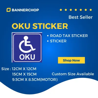 OKU sign sticker OKU car sign OKU Windscreen Sticker