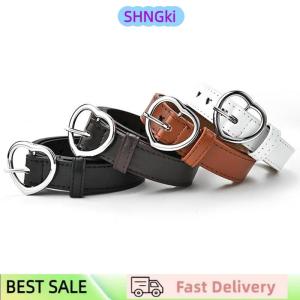 SHNGki Children Faux Leather Belt Kids Cute Peach Heart Buckle Belts Girls Waist Belt