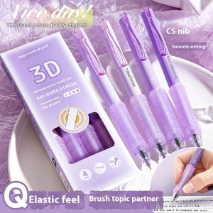 Đổi màu dần dần mềm Grip bàn chải Câu Hỏi Bút ngòi nước CS hạt đôi giá trị cao nhanh khô Báo Chí bút 0.5 Bút ngòi nước