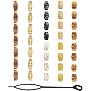 Gold Silver Hair Braids Dreadlock Ear Cuff Accessories Beads Hair Styling Tool for Women and Men Styling Accessories