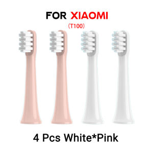 4PCS Replaceable Brush Heads for XIAOMI T100 Sonic Electric Toothbrush Vacuum Package Nozzles Soft DuPont Caps Bristle Brush