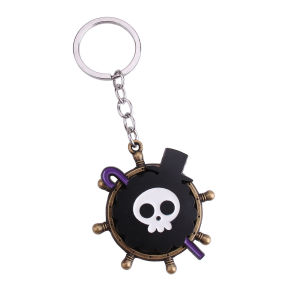 1 PCS New Anime Keychain Colorful Mokey Luffy Logo Key Chians Rotatable Metal Pendant Toy Car bag Key Ring  Gift For Kids friends