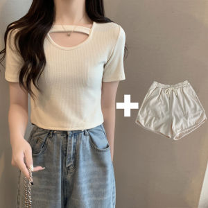 KDAShop เตรียมจัดส่ง ชุดเสื้อแขนสั้น+กางเกง สำหรับคุณผู้หญิง ใส่อยู่บ้านชิวๆ หรือใส่ออกกำลังกายก็ดีน้า เนื้อผ้านิ่ม ใส่สบายสุด ไม่ตำไหวหรอ