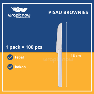 (1 Pack) Pisau Plastik Pisau Brownies Pisau Kue Tart Pisau Plastik Bening Pisau Plastik Putih