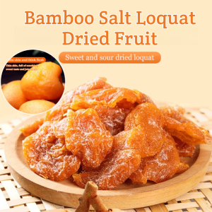 Bamboo Bee Salt Loquat Dried Fruit Non-Additive Coreless Healthy Preserved Snack with Original Flavor