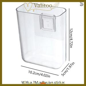 [Valitoo] Transparent Wall Storage Box Wall-mounted No Punch Bedside Racks Home Key Cosmetic Hanging Wall Mounted Organizer Storage Box