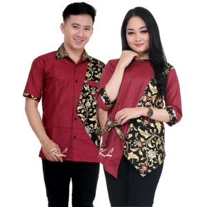 Couple atasan batik/ Couple Batik kombinasi/ Couple batik terlaris/ Batik murah