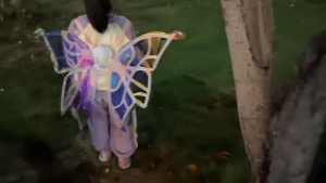 Kids Moveable Butterfly Wing Toy With Music and LED Light Girls Princess Costume Elf Wing For Holiday Festival Event