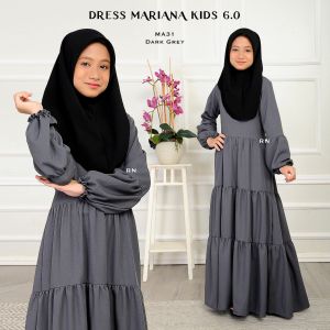 Baju Muslimah Jubah Dress Labuh Mariana Anak | Mariana Dress Kids Dress Anak Kembang Labuh Loose Cutting | Dress Muslimah Kanak-Kanak