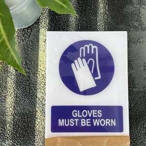 Aluminum Gloves Must Be Worn Sign