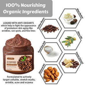 coffee body Scrub cream exfoliating body Scrub for body and face whitening body scrub body wash Quickly Remove Chicken Skin Whitening Exfoliator & Moisturizing Smooth Whitening Skin Care 350g