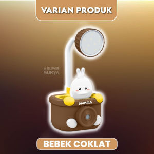 Lampu Meja Fleksibel 2in1 Karakter Kepala Goyang Lucu MultiVariant LED Karakter Terang