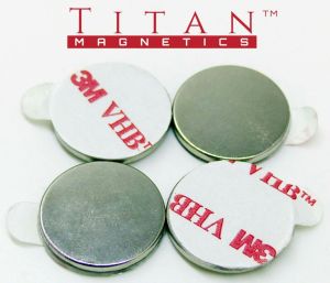 Strong Disc Magnets QuikDisc VHB – Neodymium Magnets with 3M VHB Foam Adhesive 4pcs/pack