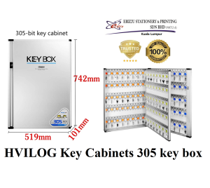 HVILOG Key Cabinets 305 key box management box thickened 300 Keys Storage Key Box with Locking (kotak kunci/ 300 key box Box Key / Storage Box)