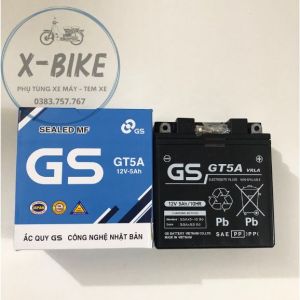 Bình Ắc Quy GS GT5A (12V - 5 Ah) Dành Cho Xe Dream Wave Đời Đầu Future Đời Đầu Sirius....