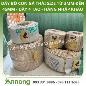 Dây Bô Thái Con Gà 3mm đến 10mm