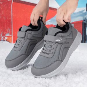 Lesvago Autumn Winter Warm Men Sneakers Women Walking Shoes with swollen feet Big foot bone diabetes Shoes for the foot with Hallux valgus Elderly widened walking shoes