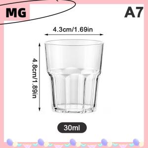 【Magical House】[ New Hot Fashion] Acrylic Whiskey Cups Unbreakable Transparent Beer Cup Plastic Coffee Milk Breakfast Cup Spirit Glass Drinkware Juice Tea Cup