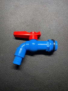 Vòi Xả Nước Vòi Hồ Nhựa PVC Thái Lan Tăng Áp Tay Gạt Xoay 180 Độ Khóa Chặn Hai Chiều Có Đầu Lắp Ống Mềm 16mm