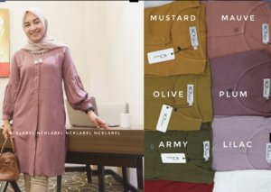 LESTARIJAYA Atasan Wanita Muslim Terbaru Model Najwa Tunik Panjang Rayon Twill Zara Big Size Jumb S M L XL XXL XXXL 4XL Remaja Kekinian