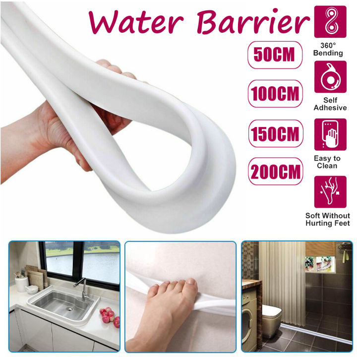 D-Night 【COD】Shower Door Stopper Collapsible Shower Threshold Water ...
