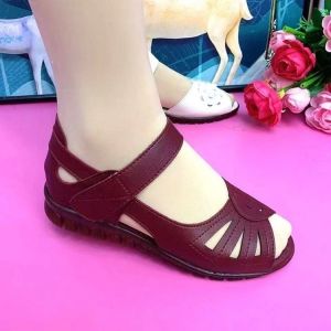 Free Shipping New Summer Sandals WomenS Flat-Soled Rubber Sandals Comfortable For Mothers WomenS Beach Sandals For Middle-Aged And Elderly Women