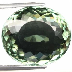 Natural Uruguay Green Amethyst 23.94 Cts. Oval Cut Eye Clean Grade Loose Gemstone