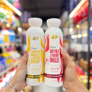 1 chai  Sữa Tắm Dove Body Wash Plant Milk Collection 17.5 Oz Làm Sạch Dịu Nhẹ - + Công thức chứa Plant Milk (sữa thực vật) giúp dưỡng ẩm cho da  + Làm sạch dịu nhẹ không gây khô da  + Bọt mịn dễ rửa sạch