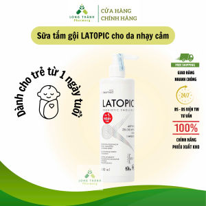 [CÓ TEM] Sữa tắm gội LATOPIC Probiotic Emollient - Dành cho da nhạy cảm viêm da cơ địa da khô ngứa cho bé (Chai 400ml)