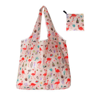 สไตล์เกาหลี ถุงผ้าป้องกันสิ่งแวดล้อมพับได้ ล้างทำความสะอาดได้ กระเป๋าผ้า ความจุสูง กระเป๋าผ้าพับได้