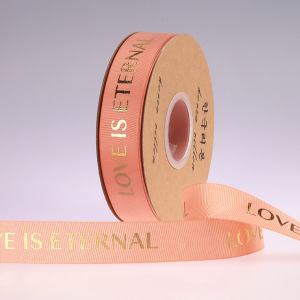 Pita Satin 2.5 CM Motif LOVE IS ETERNAL Buket Bunga ROLL PT07