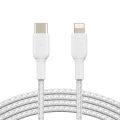 Cáp USB type C - Lightning BOOST↑CHARGE Belkin vỏ dù, chứng chỉ MFi, sạc nhanh 30W, 1m/ 2m - Hàng Chính Hãng Bảo Hành 1 đổi 1 trong 2 Năm. 