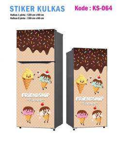 Stiker Kulkas 1 Pintu dan Sticker Kulkas 2 Pintu Ice Cream