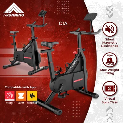 Yesoul C1A Spin Bike ★ Official Sole SG Distributor ★ 6 Kg Flywheel ★ Magnetic Resistance ★ Interactive Mobile APP