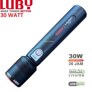 SENTER LED 30W LUBY L-AL8001 - ZOOM IN - JARAK JAUH - TAHAN LAMA - PREMIUM EDITION - TYPE-C