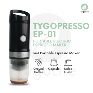 TYGOPRESSO EP-01 PORTABLE ELECTRIC ESPRESSO COFFEE MAKER AUTOMATIC ALAT PEMBUAT KOPI OTOMATIS MINI BY TYGO LIFE