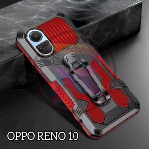 Case Hp Untuk Oppo Reno 10 New Casing Hp Kickstand Armor Belt Clip Terbaru Hard Case I Crystal