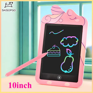 SKISOPGO 10INCH Graphics Tablet Electronics Kids Drawing Tablet Smart LCD Writing Tablet Erasable Drawing Board
