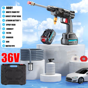 【Free 2 batteries + tool box】Pressure Washer 36V 48V Lithium Battery 30000kpa Cleaning Water Gun Garden Sprayer High Pressure Water Pump Cordless Car Washer Water Handheld Spray Gun